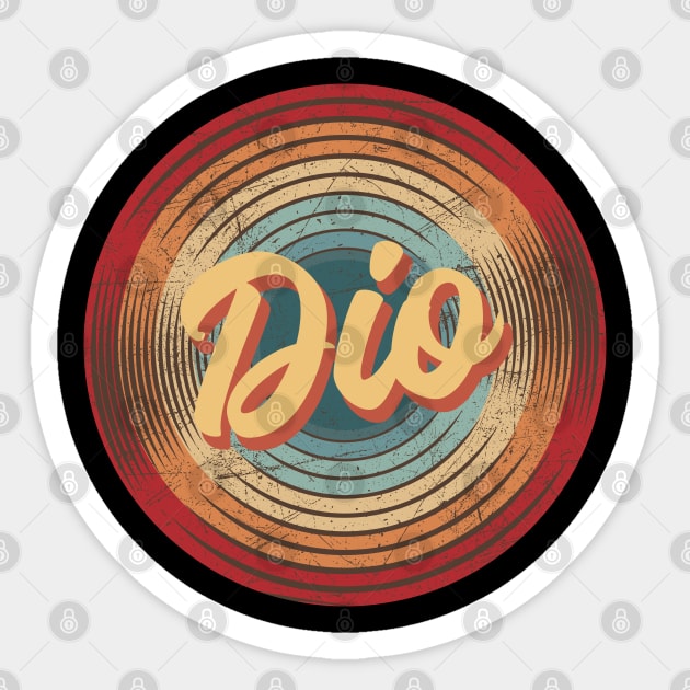 Dio Vintage Circle Sticker by musiconspiracy